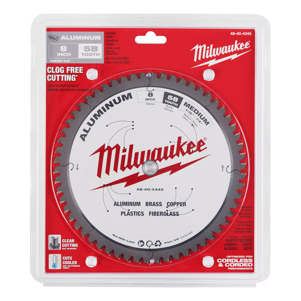 Disco Corte Aluminio De 8 Pulgadas Milwaukee 48404345 Blanco