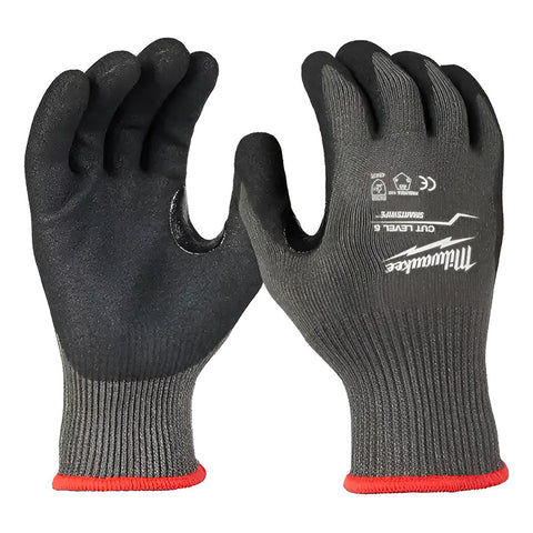 Guantes Anticorte Nivel 5 Baño Nitrilo M 48738651 Milwaukee Gris Oscuro
