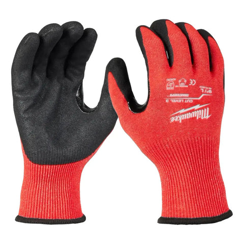 Guantes Anticorte Nivel 3 Nitrilo Talla M 48738631 Milwaukee Rojo