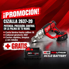 Kit Cizalla Inalám 2637-20+batería 5amp Milwaukee¡de Regalo! Rojo Y Negro