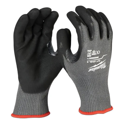 Guantes Anticorte Nivel 5 Baño Nitrilo L Milwaukee 48738652 Negro