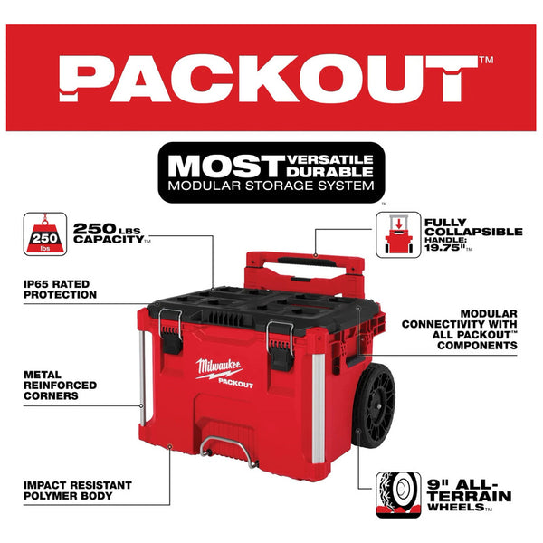 Caja Herramientas Rodante Packout Milwaukee 48228427 Rojo