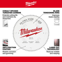 Disco Corte Madera 10 Pg. Fino 80 Dientes Milwaukee 48401032 Blanco