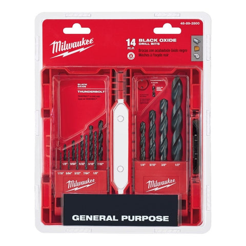 Juego De Brocas Thunderbolt Negro 14pz Milwaukee 48-89-2800