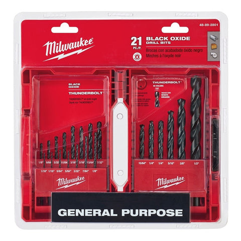 Juego De Brocas Con 21 Pz Oxido Negro Milwaukee 48892801