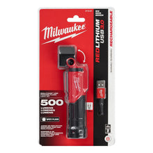 Linterna Pivotante Recargable Usb Milwaukee 2113-21 Rojo/negro