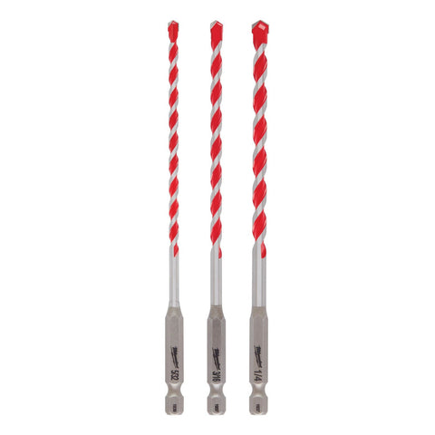 Juego 3 Brocas Punta De Carburo Concreto Milwaukee 48209050