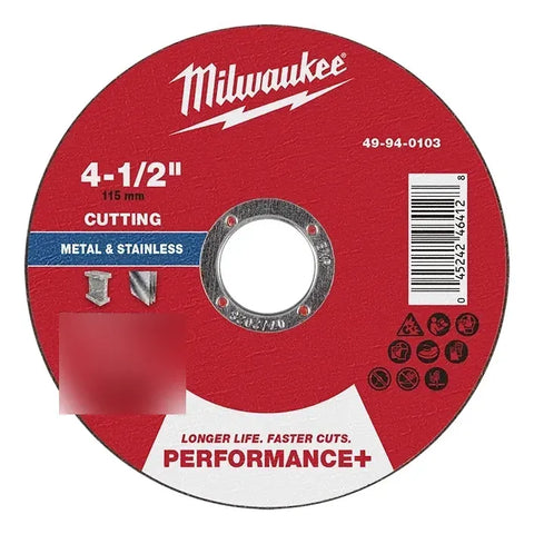Disco Corte Metal 4.5x.045x7/8 Milwaukee 49940103 Rojo