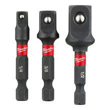 Set 3 Adaptadores  Milwaukee Hex Cua 1/4 3/8 1/2 48325033