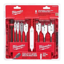 Juego De Brocas Planas Madera Milwaukee 8 Pz Modelo 49220175