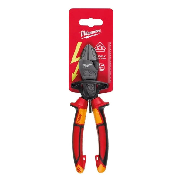 Pinzas Corte Diagonal Trabajo Pesado Milwaukee 4932464569 Rojo/gris