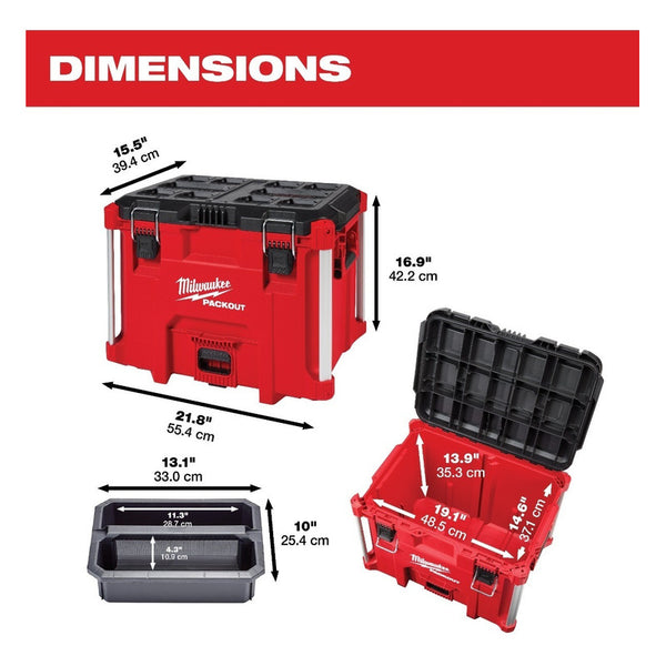 Caja Para Herramientas Xl Packout Milwaukee 48-22-8429 Rojo/negro