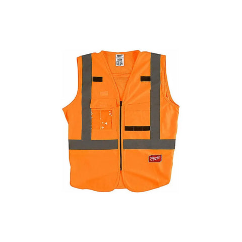 Chaleco Seguridad Ultra Reflejante Ch/m 48-73-5071 Milwaukee Naranja S/m