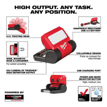 Reflector Pivotante Redlithium Usb Rover Milwaukee 211421 Rojo Blanco Neutro