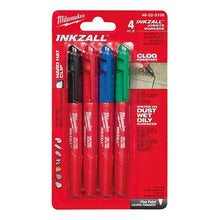 4 Pzas Marcador Rojo-negro-azul-verde 48223106 Milwaukee