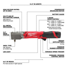 Kit Llave Impacto Ángulo Recto M12 Fuel Milwaukee 2564-22 Rojo