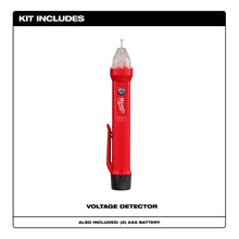 Detector De Voltaje Milwaukee 3200-20 Rojo Rojo