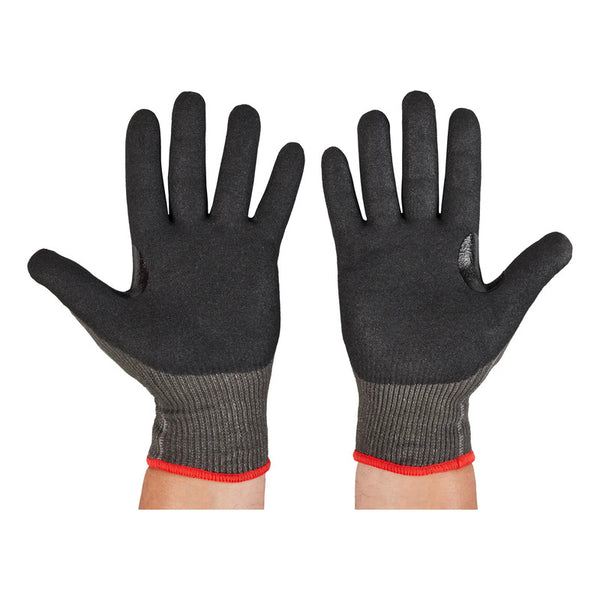 Guantes Anticorte Nivel 5 Baño Nitrilo M 48738651 Milwaukee Gris Oscuro