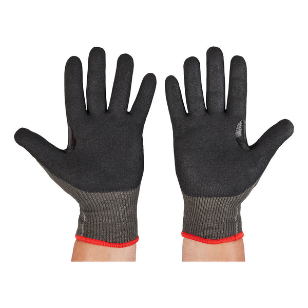 Guantes Anticorte Nivel 5 Baño Nitrilo M 48738651 Milwaukee Gris Oscuro