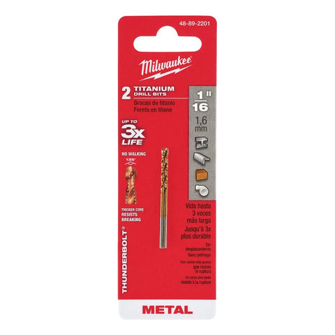 Broca Thunderbolt Titanium 1/16  Milwaukee 48892201