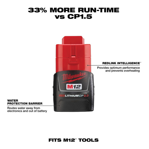 Batería Compacta Milwaukee 48-11-2420 12v M12 Redlithium 2.1