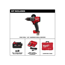 Kit De Martillo Perforador M18 1/2  Milwaukee 2904-22 Rojo 60 Hz