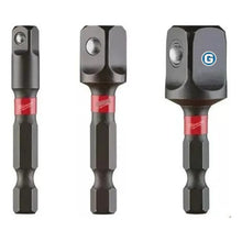 Set 3 Adaptadores  Milwaukee Hex Cua 1/4 3/8 1/2 48325033