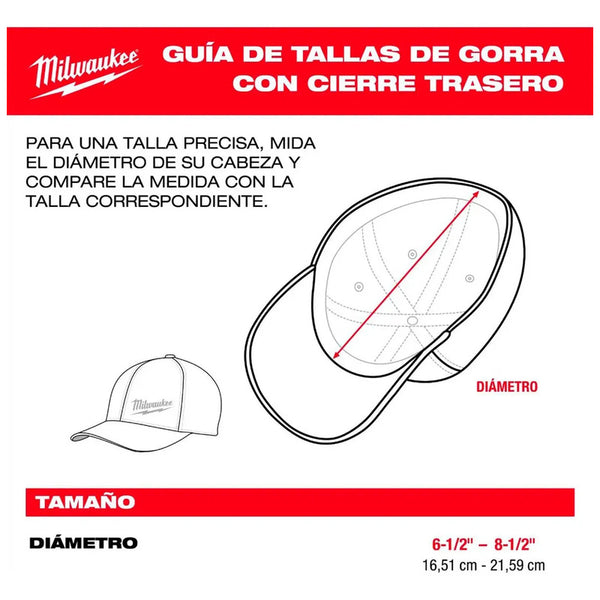 Gorra Antigolpes Ajustable Milwaukee 48731063 Nivel 2 Negro Negro