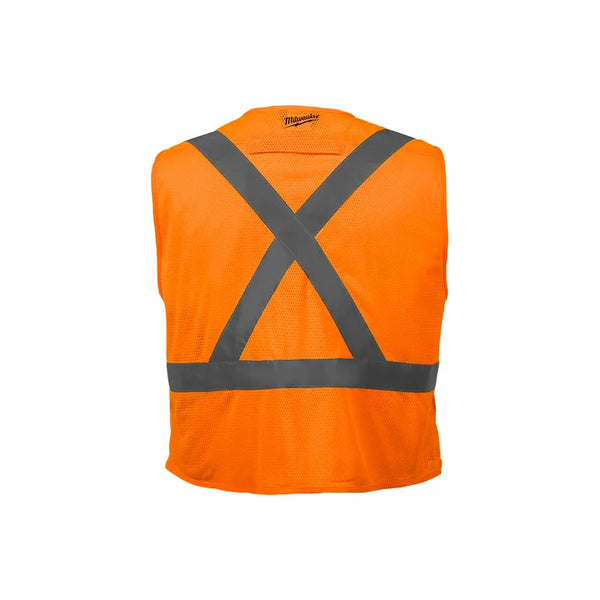 Chaleco Seguridad Ultra Reflejante Ch/m 48-73-5071 Milwaukee Naranja S/m