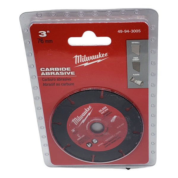 Disco Abrasivo De Carbono 3  X 3/8  Milwaukee 49943005 Negro
