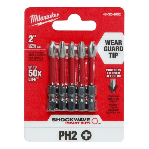Puntas Phillips Ph2 Milwaukee 48324602 De 2 Pulgadas 5pz