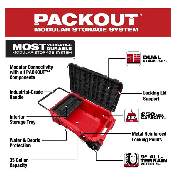 Caja De Herramientas Rodante Milwaukee Packout 48-22-8428 Rojo