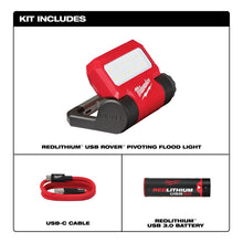 Reflector Pivotante Redlithium Usb Rover Milwaukee 211421 Rojo Blanco Neutro