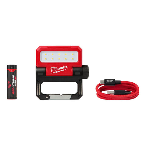 Reflector Pivotante Redlithium Usb Rover Milwaukee 211421 Rojo Blanco Neutro